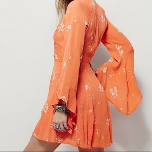 Free People Long Sleeve Floral Dress